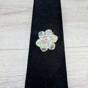 Crystal Flower Brooch